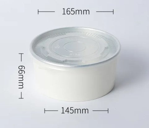 Foil Lined Kraft Paper Salad Bowls (200 pcs)