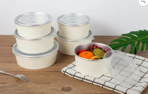 Foil Lined Kraft Paper Salad Bowls (200 pcs)