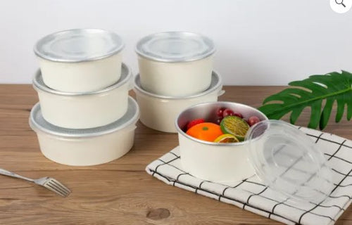 Foil Lined Kraft Paper Salad Bowls (200 pcs)